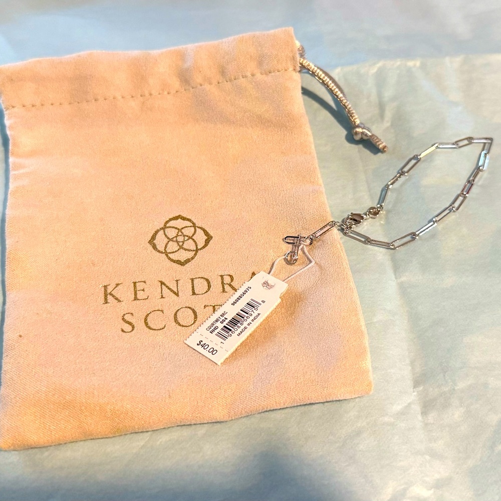 Kendra Scott Courtney Paperclip Bracelet in Silver